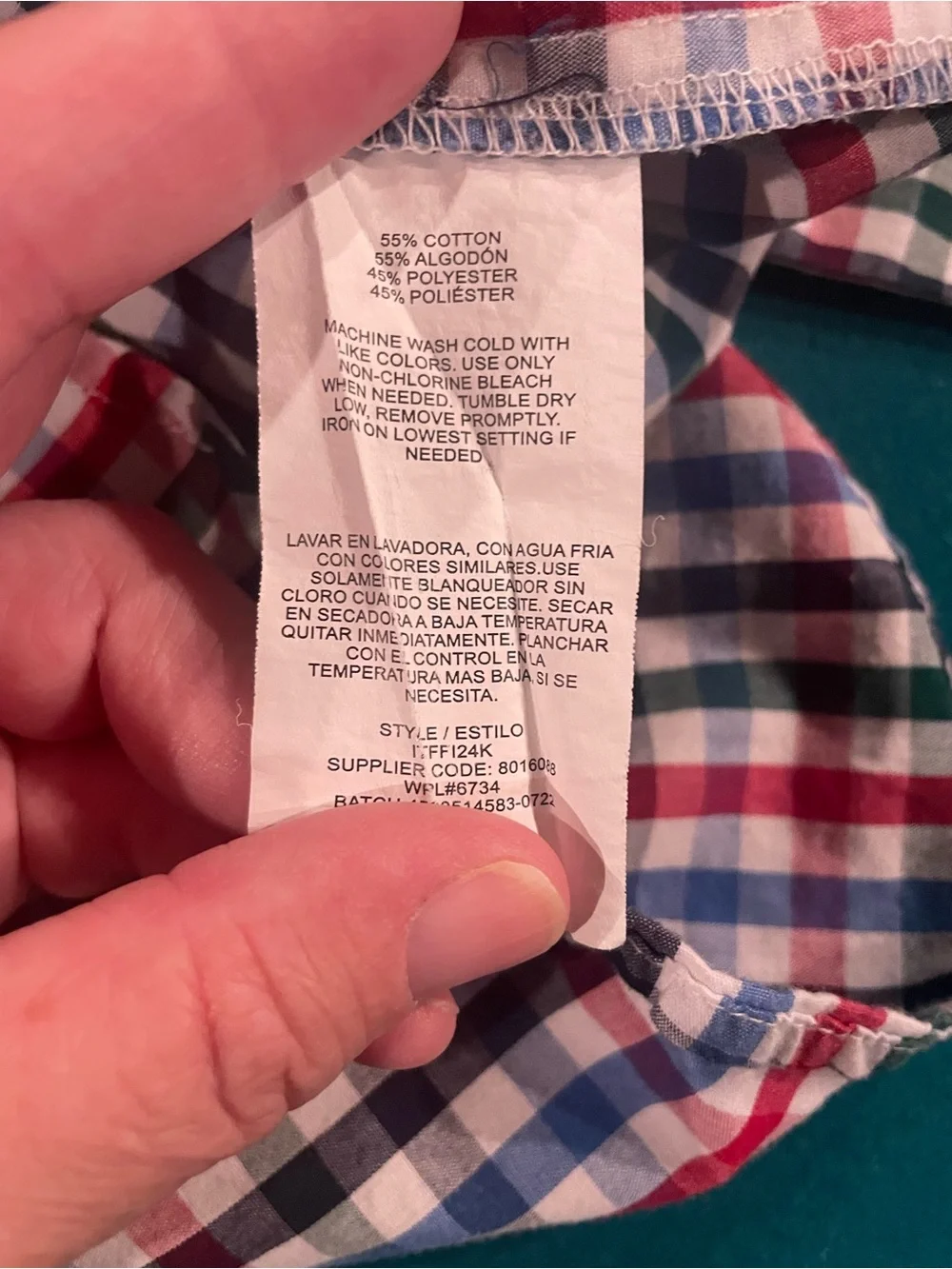Izod Boys' Plaid Button-Down Shirt - Red, Blue & Green